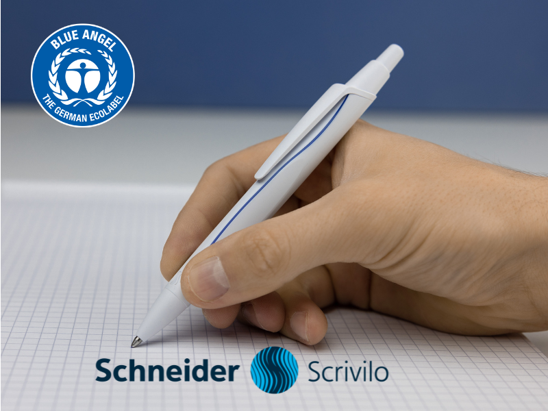 Schneider Reco – la prima penna a sfera ad aggiudicarsi il premio Blue Angel, il più importante in tema di ecosostenibilità