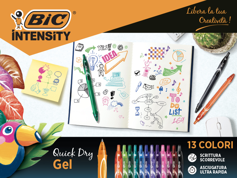A TUTTO GEL CON BIC® INTENSITY® QUICK DRY